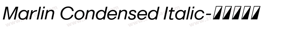 Marlin Condensed Italic字体转换